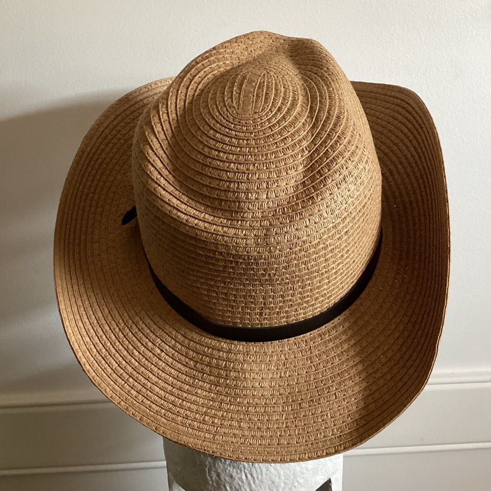 Western Wide Brim Straw Hat (Color: Khaki) - Picture 9 of 9